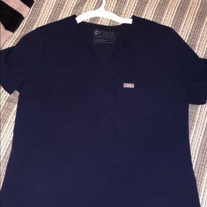 Figs navy blue scrub top